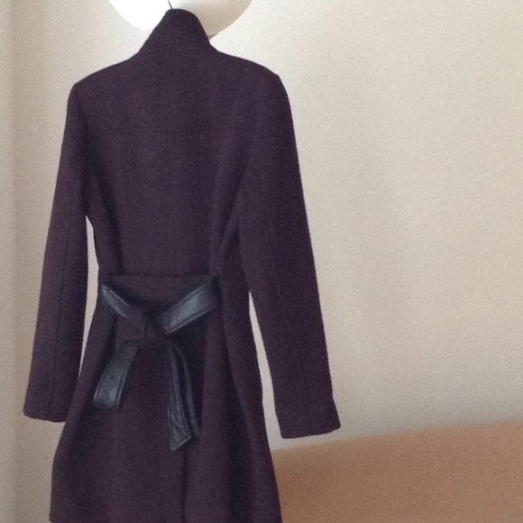🍃🌹Andrew Marc - 'Marc New York' Plum Wrap Coat - Picture 7 of 8